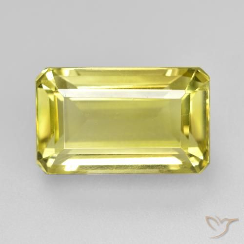 6.62ct Natural Amarillo claro Cuarzo, corte esmeralda, VS