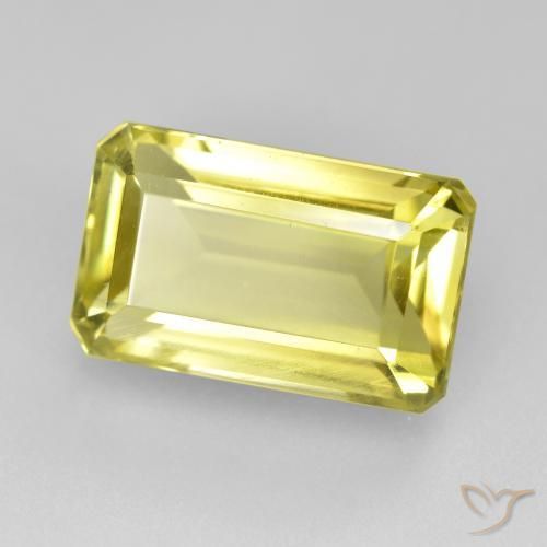 Cuarzo Amarillo claro natural de 6.62 ct, Corte Octágono / Esmeralda, VS