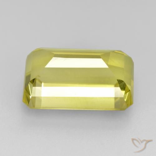 Cuarzo Amarillo claro natural de 6.62 ct, Corte Octágono / Esmeralda, VS