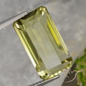 Cuarzo Amarillo piña natural de 10.68 ct, Corte Octágono / Esmeralda, VVS