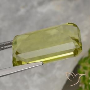 Cuarzo Amarillo piña natural de 10.68 ct, Corte Octágono / Esmeralda, VVS