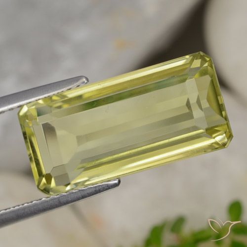 8.90ct Natural Amarillo maíz claro Cuarzo, corte esmeralda, VVS-VS