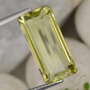 Cuarzo Amarillo maíz claro natural de 8.90 ct, Corte Octágono / Esmeralda, VVS-VS
