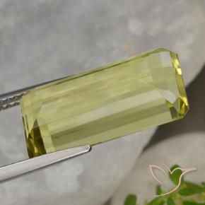 Cuarzo Amarillo maíz claro natural de 8.90 ct, Corte Octágono / Esmeralda, VVS-VS