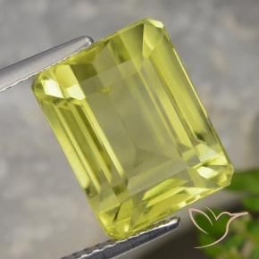 Cuarzo Amarillo claro natural de 9.99 ct, Corte Octágono / Esmeralda, VVS-VS
