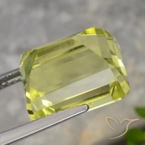 Cuarzo Amarillo claro natural de 9.99 ct, Corte Octágono / Esmeralda, VVS-VS