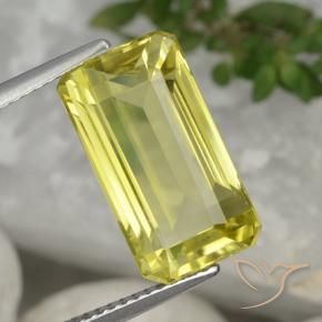 Cuarzo Amarillo piña natural de 7.52 ct, Corte Octágono / Esmeralda, VVS-VS