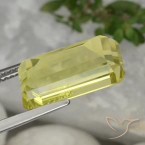 Cuarzo Amarillo piña natural de 7.52 ct, Corte Octágono / Esmeralda, VVS-VS