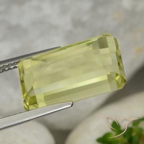 Cuarzo Amarillo medio natural de 8.13 ct, Corte Octágono / Esmeralda, VVS-VS