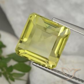 Cuarzo Amarillo claro natural de 9.98 ct, Corte Octágono / Esmeralda, VVS-VS