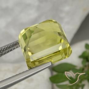 Cuarzo Amarillo claro natural de 9.98 ct, Corte Octágono / Esmeralda, VVS-VS