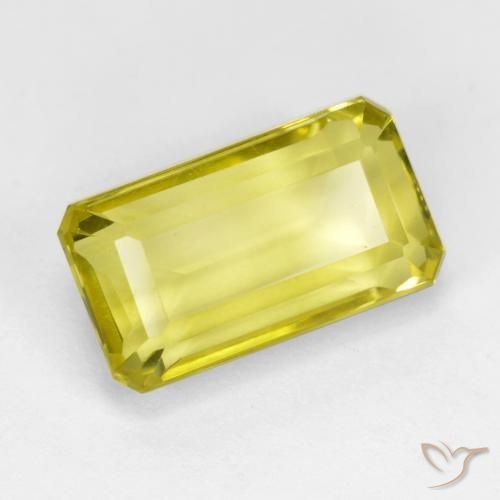 Cuarzo Amarillo piña natural de 5.20 ct, Corte Octágono / Esmeralda, VVS-VS