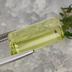 Cuarzo Amarillo claro natural de 10.27 ct, Corte Octágono / Esmeralda, VVS-VS