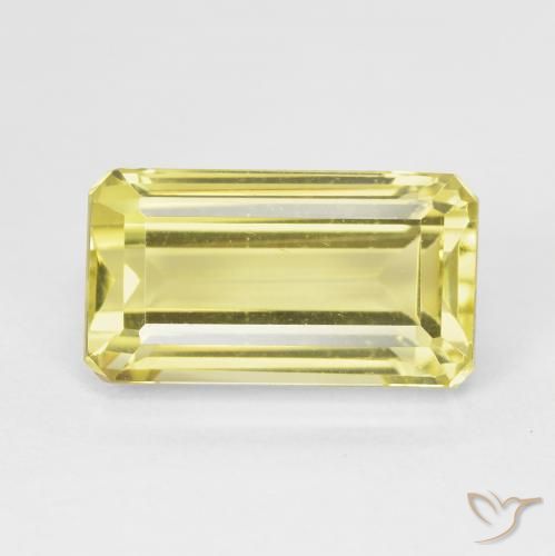 6.84ct Natural Amarillo piña claro Cuarzo, corte esmeralda, VVS-VS