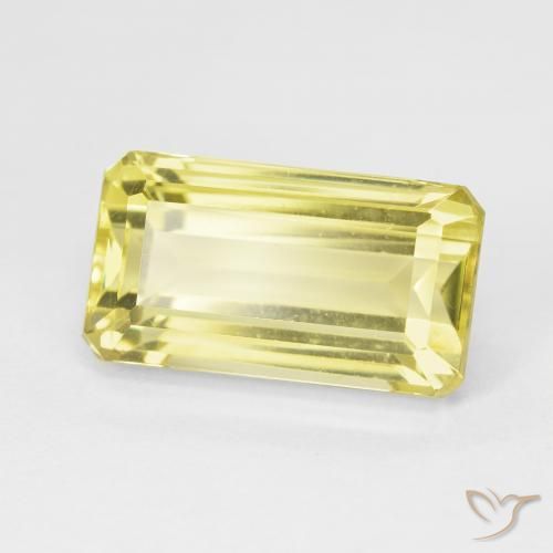 Cuarzo Amarillo piña claro natural de 6.84 ct, Corte Octágono / Esmeralda, VVS-VS