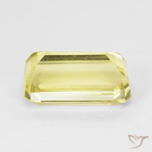 Cuarzo Amarillo piña claro natural de 6.84 ct, Corte Octágono / Esmeralda, VVS-VS