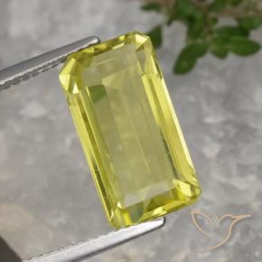 Cuarzo Amarillo claro natural de 5.60 ct, Corte Octágono / Esmeralda, VVS-VS
