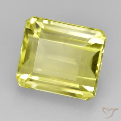 9.31ct Natural Amarillo claro Cuarzo, corte esmeralda, VVS-VS