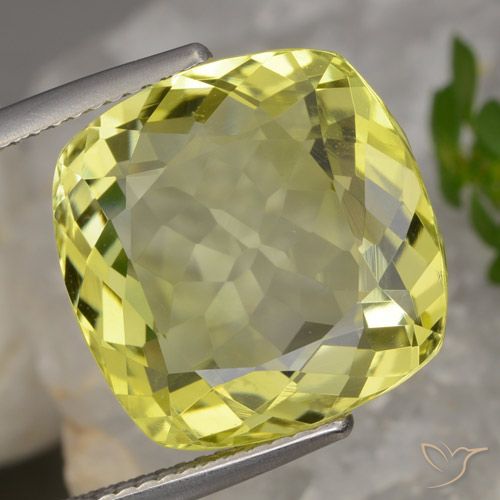 14.34ct Natural Amarillo claro Cuarzo, Forma Cojín, VVS