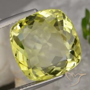 Cuarzo Amarillo claro natural de 14.34 ct, Forma Cojín, VVS