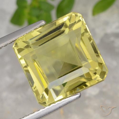 8.55ct Natural Amarillo claro Cuarzo, corte esmeralda, VVS-VS