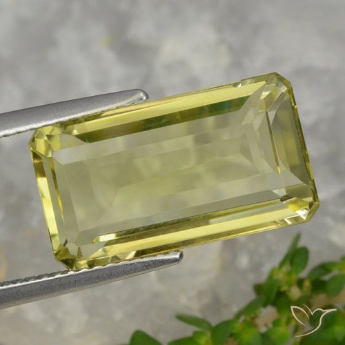 8.20ct Natural Amarillo medio Cuarzo, corte esmeralda, VVS-VS