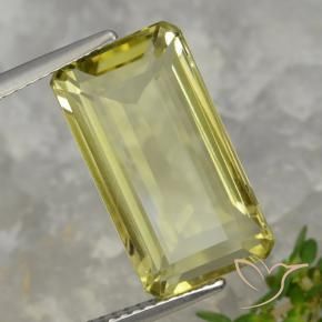 Cuarzo Amarillo medio natural de 8.20 ct, Corte Octágono / Esmeralda, VVS-VS
