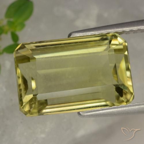 6.42ct Natural Amarillo pálido Cuarzo, Corte Octágono / Esmeralda, VVS-VS, Photo A