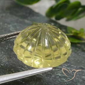 Cuarzo Amarillo laguna natural de 12.61 ct, Corte Flor, Transparente
