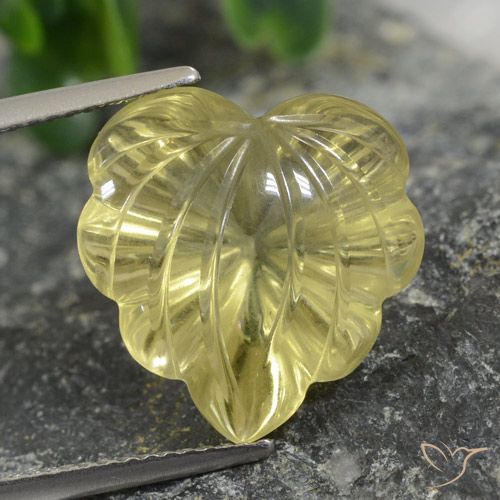 10.42ct Natural Amarillo claro medio Cuarzo, Corte Flor, Transparente, Photo A