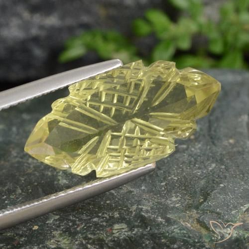Cuarzo Amarillo claro natural de 8.48 ct, Marquesa, Transparente
