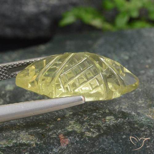 Cuarzo Amarillo claro natural de 8.48 ct, Marquesa, Transparente