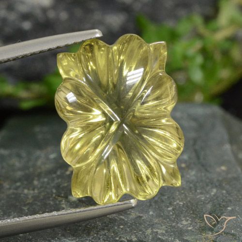 10.48ct Natural Amarillo laguna Cuarzo, Corte Flor, Transparente