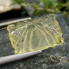Cuarzo Amarillo piña claro natural de 10.05 ct, Forma Cojín, Transparente