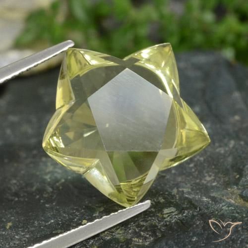 Cuarzo Amarillo laguna natural de 13.81 ct, Elegante, Transparente