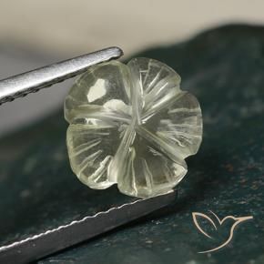Cuarzo Amarillo claro natural de 1.83 ct, Corte Flor, Transparente
