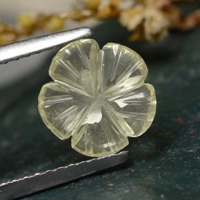 Cuarzo amarillo natural de 0,96 ct, corte flor, transparente
