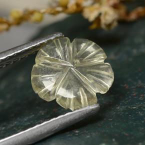 Cuarzo amarillo natural de 0,96 ct, corte flor, transparente
