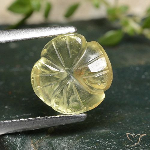 2.33ct Natural Amarillo medio Cuarzo, Corte Flor, Transparente, Photo A
