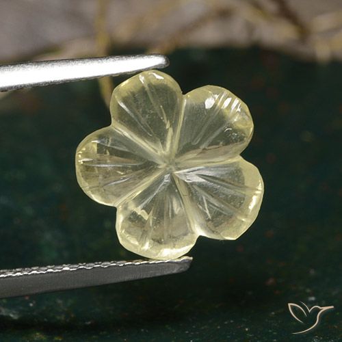 1.97ct Natural Amarillo medio Cuarzo, Corte Flor, Transparente
