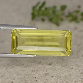 Cuarzo amarillo natural de 8,95 ct, corte esmeralda, VVS-VS