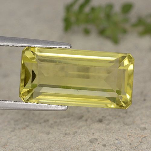 10.22ct Natural Amarillo piña claro Cuarzo, corte esmeralda, VVS-VS