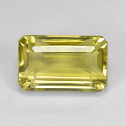 Cuarzo amarillo natural de 6,77 ct, corte esmeralda, VVS-VS