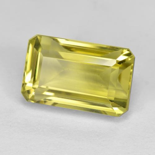 Cuarzo amarillo natural de 6,77 ct, corte esmeralda, VVS-VS