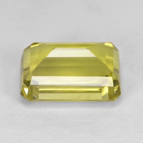 Cuarzo amarillo natural de 6,77 ct, corte esmeralda, VVS-VS