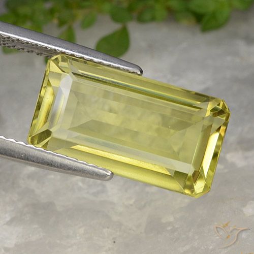 9.35ct Natural Amarillo medio Cuarzo, corte esmeralda, VVS-VS