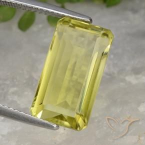 Cuarzo Amarillo medio natural de 9.35 ct, Corte Octágono / Esmeralda, VVS-VS