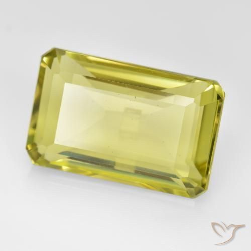 Cuarzo Amarillo medio natural de 8.70 ct, Corte Octágono / Esmeralda, VVS-VS