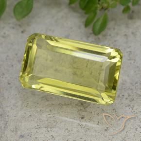 Cuarzo amarillo natural de 10,23 ct, corte esmeralda, VVS-VS