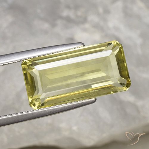 8.03ct Natural Amarillo piña Cuarzo, corte esmeralda, VVS-VS